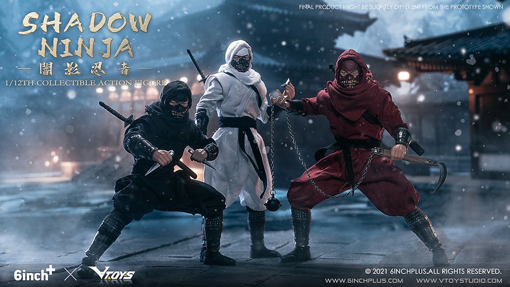 Shadow Ninja (White) 1/12 Scale Action Figure: Vtoys - Tokyo Otaku
