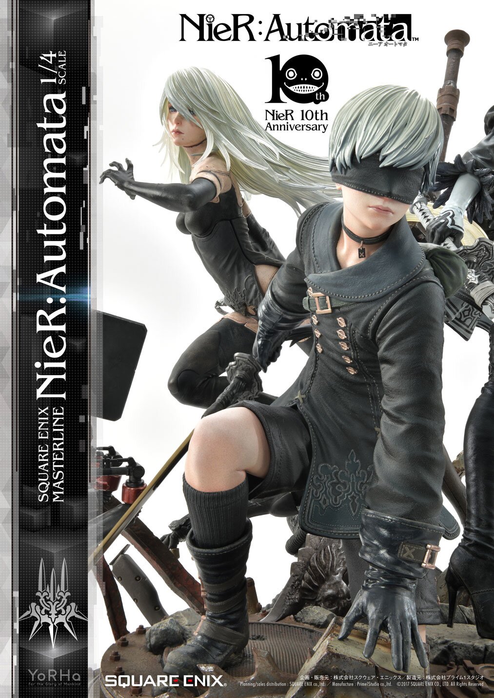 NieR: Automata Masterline Statue Featuring 2B, 9S, and A2 Revealed by Square  Enix - Siliconera