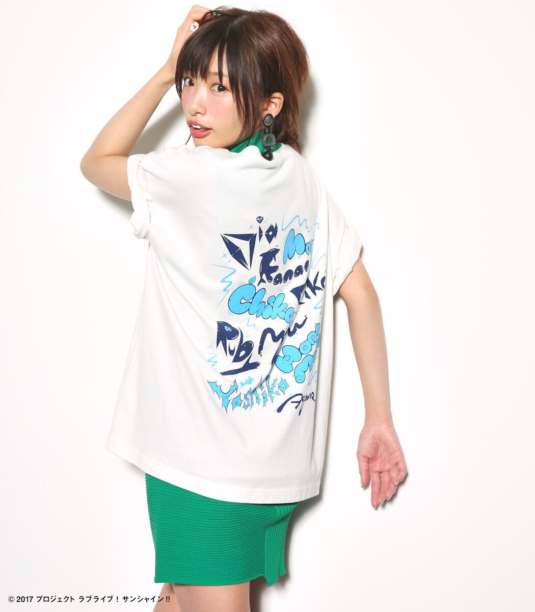 Love Live! Aqours Members White T-Shirt: Baroque Japan - Tokyo Otaku ...