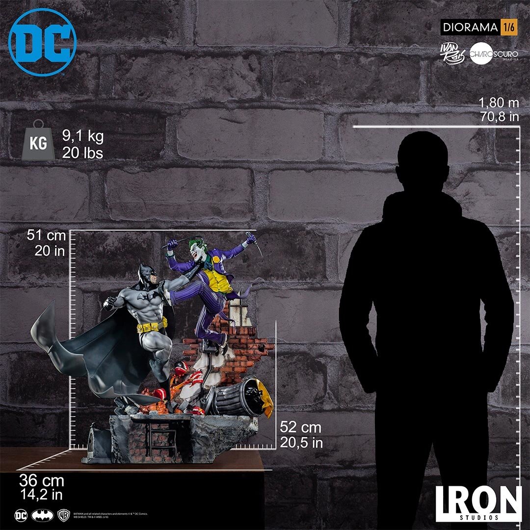 Batman vs Joker Battle Diorama Figure: DC Comics - Tokyo Otaku