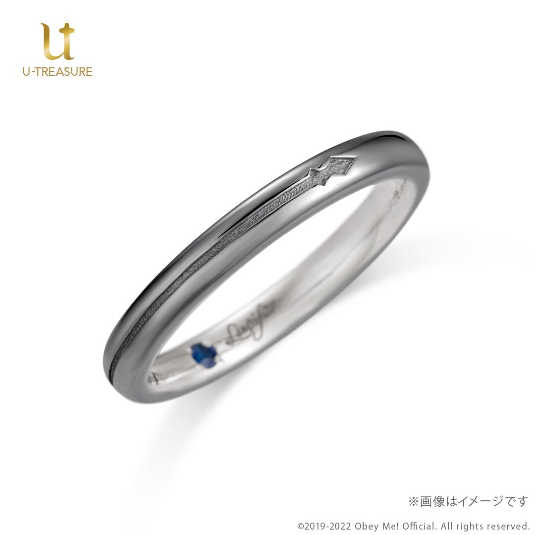 Obey Me! Mammon Black-Coated Silver Ring - Tokyo Otaku Mode