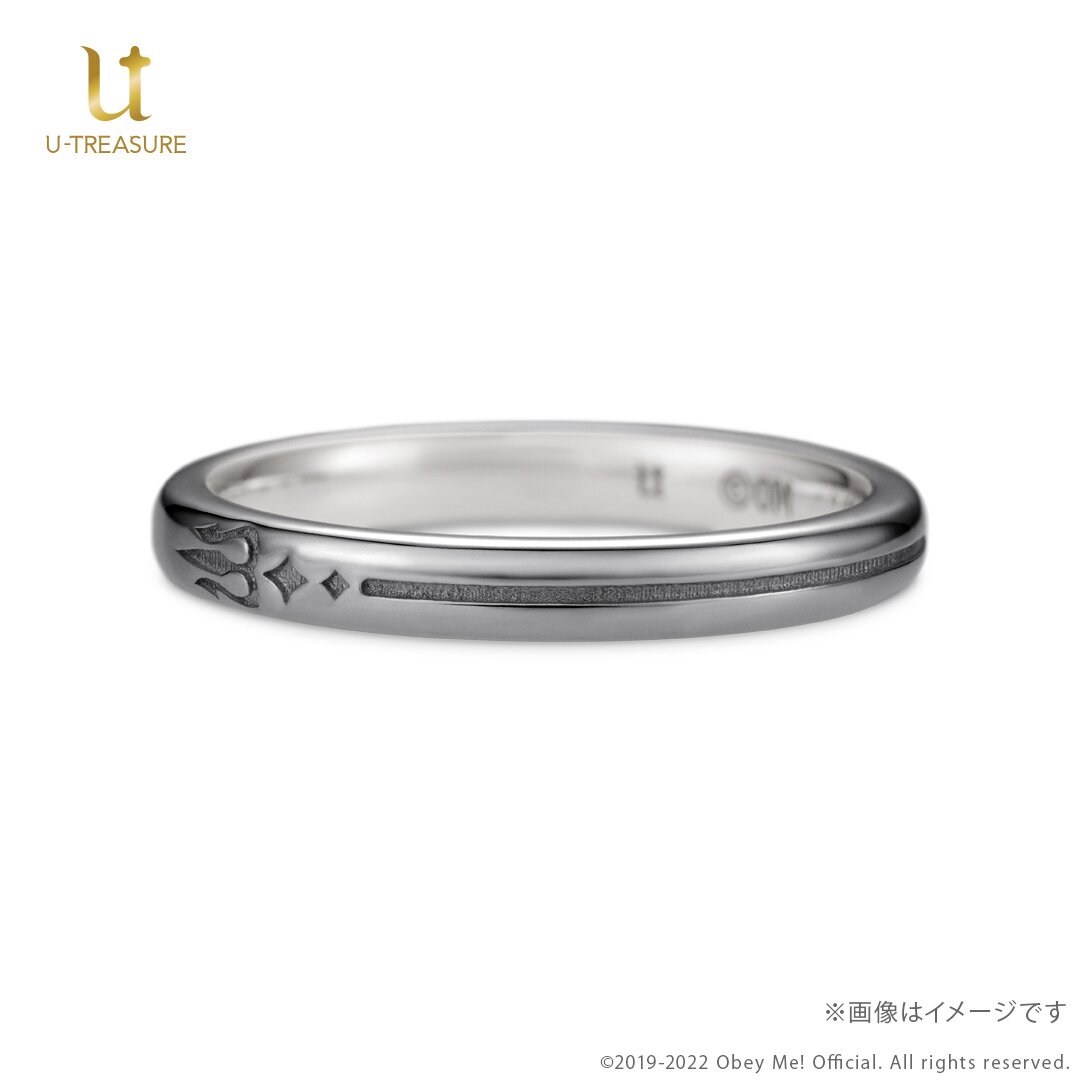 Obey Me! Lucifer Black-Coated Silver Ring - Tokyo Otaku Mode (TOM)
