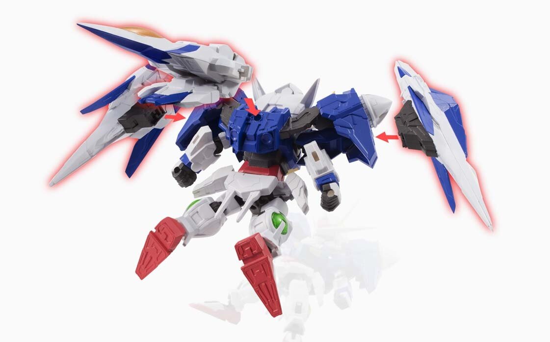 NXEdge Style [00 Gundam] & Raiser Gundam Figure: Bandai