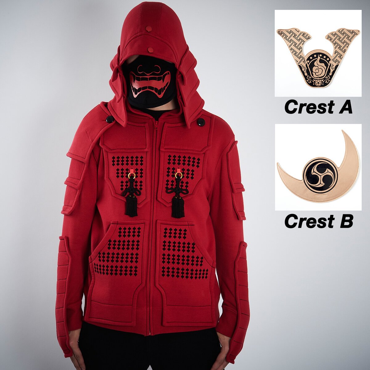 Samurai Armor Hoodie Set Red Tokyo Otaku Mode TOM