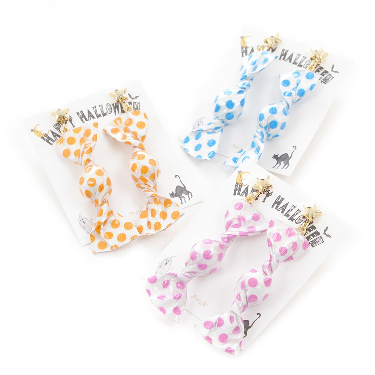 Gargle Polka Dot Candy Wrapper Earrings Tokyo Otaku Mode (TOM)