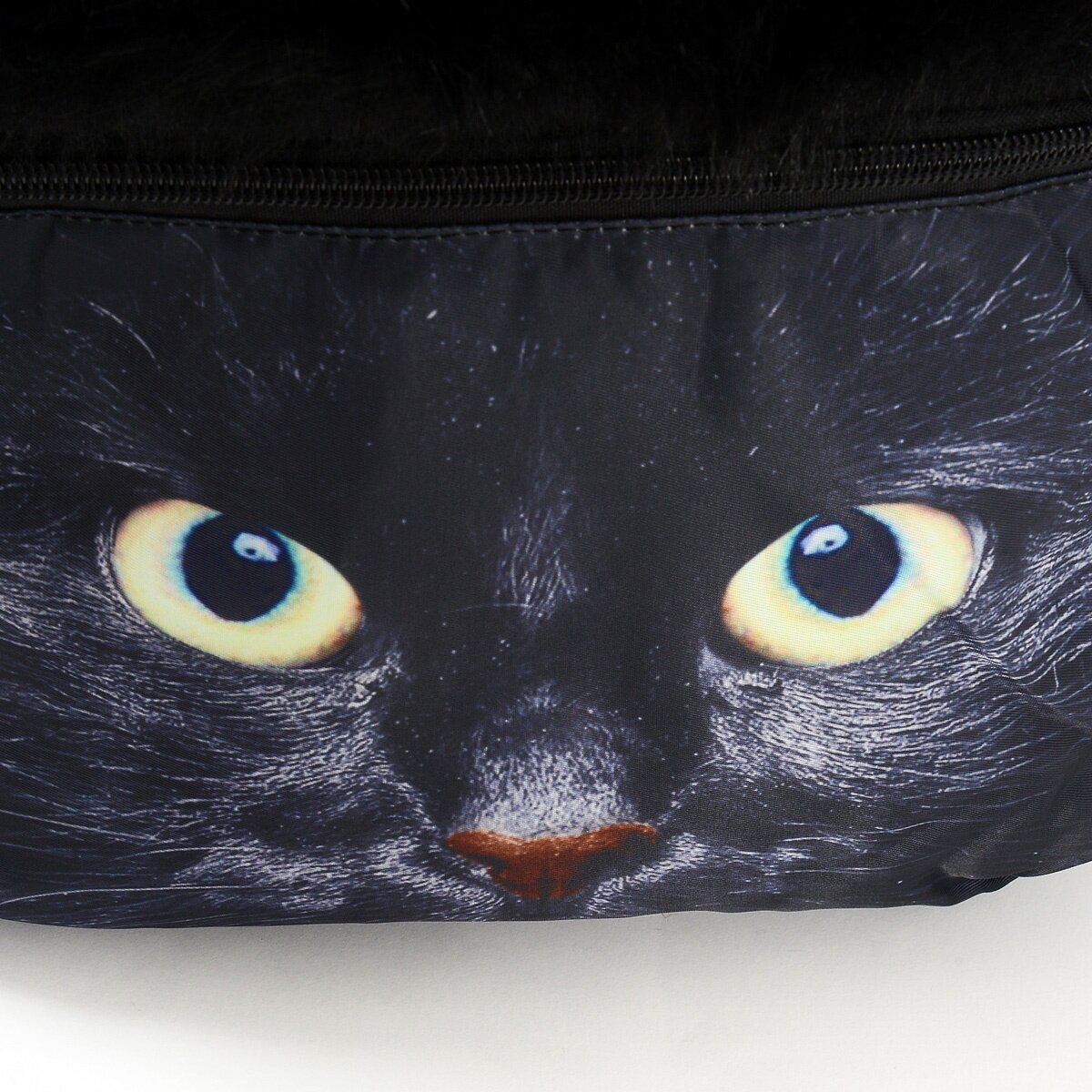 Backpack - Furry Black Cat