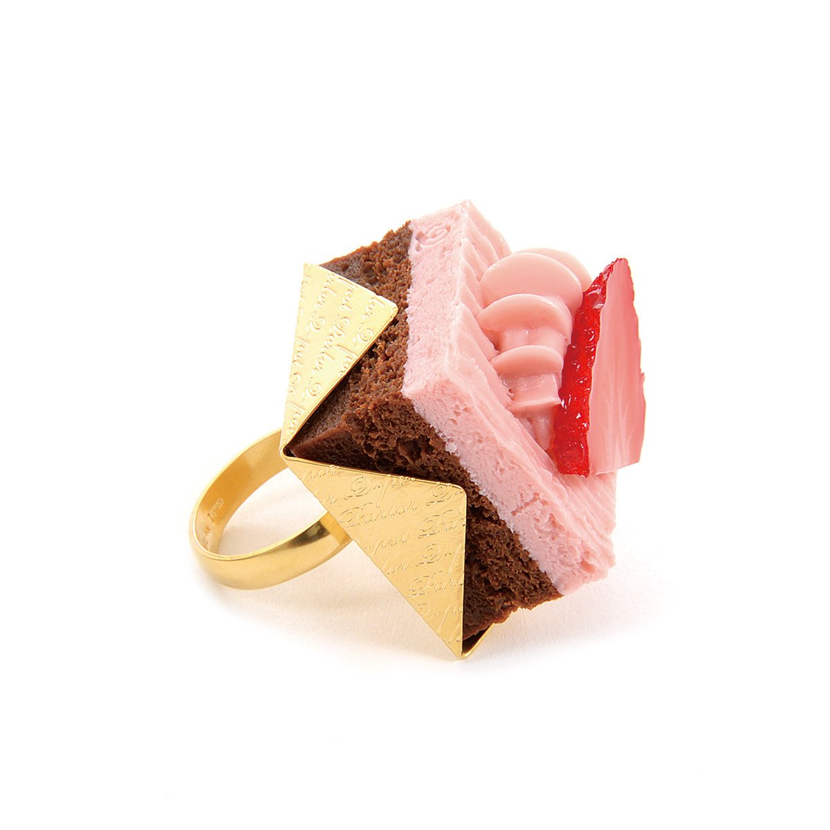 Q-pot. Qpot リング Strawberry Chocolate Petit Cake Ring - Tokyo 
