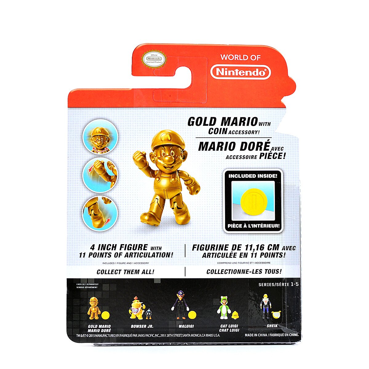Jakks pacific Figure Super Mario Bros Feline Mario Nitendo 10 cm Golden