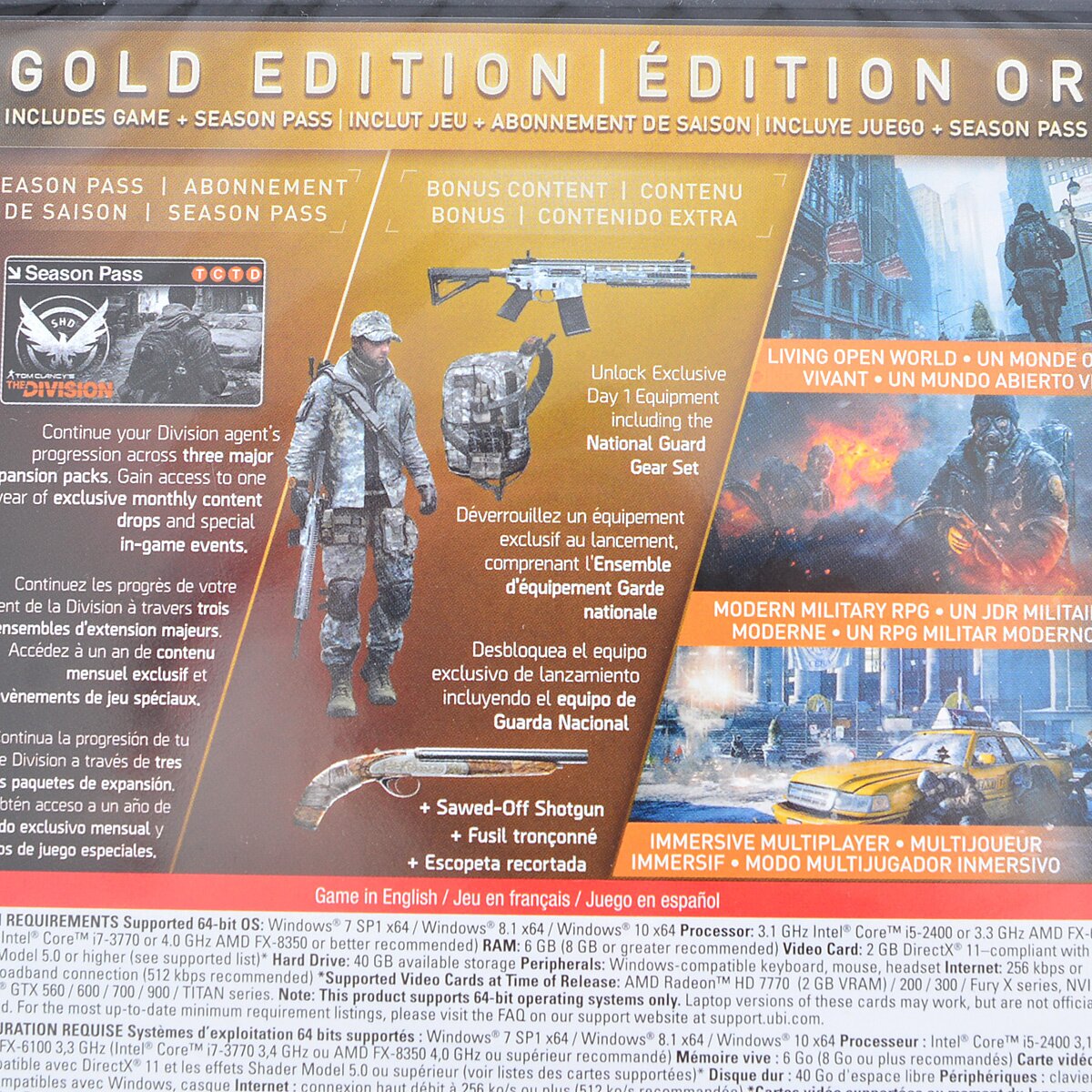 The division gold edition что входит