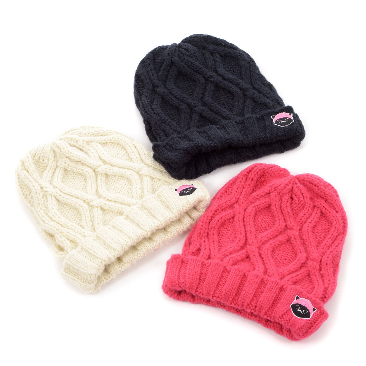 Cuelitt Cable Knit Pigtails Beanie: Cuelitt - Tokyo Otaku