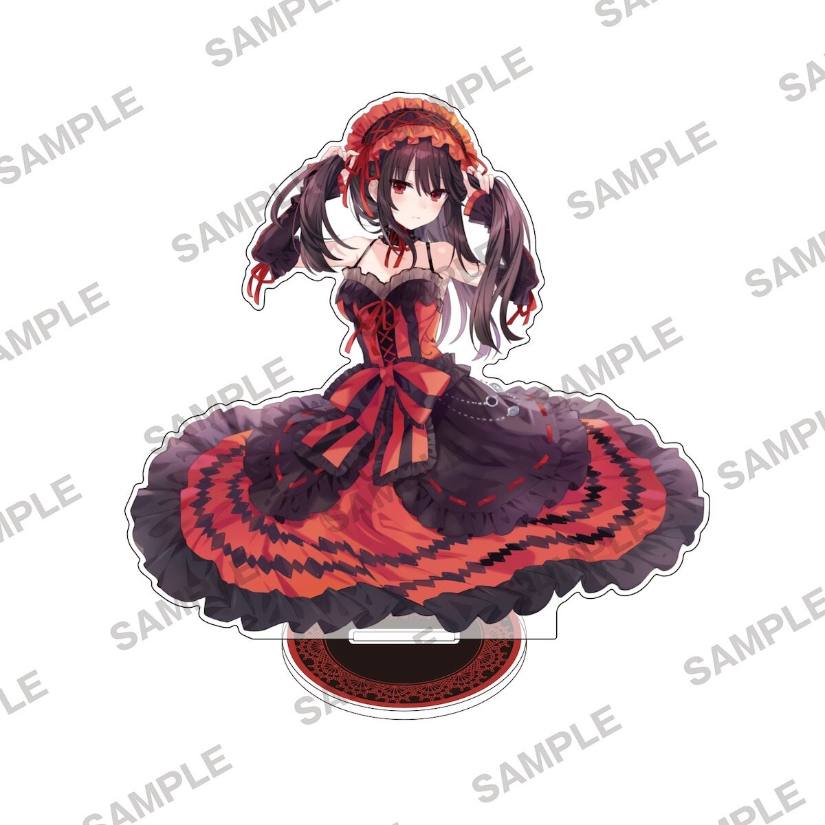 formal black and white striped dress Date A Live IV Coreful Figure 