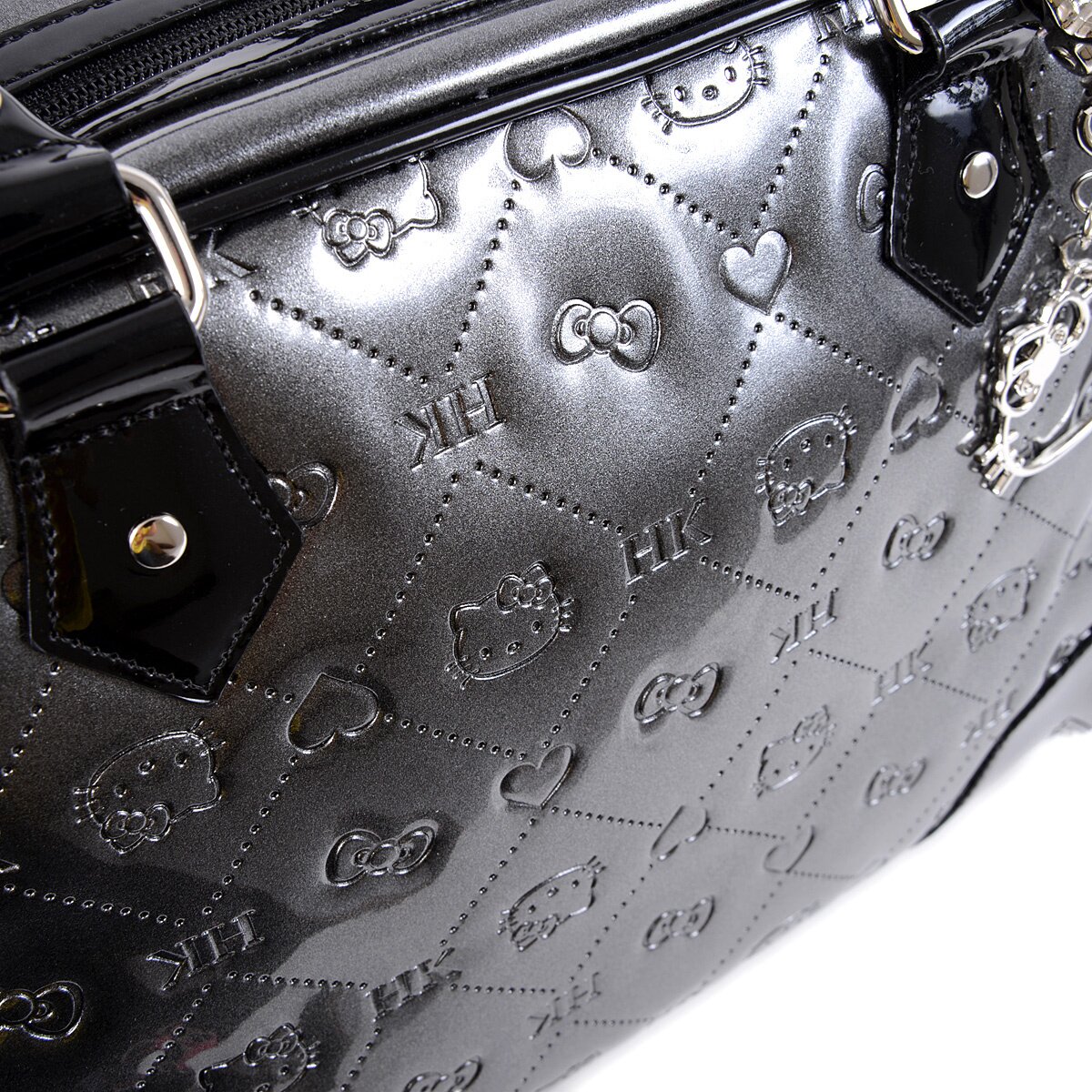 Hello Kitty Charcoal Embossed Pattern Hand Bag: Sanrio - Tokyo