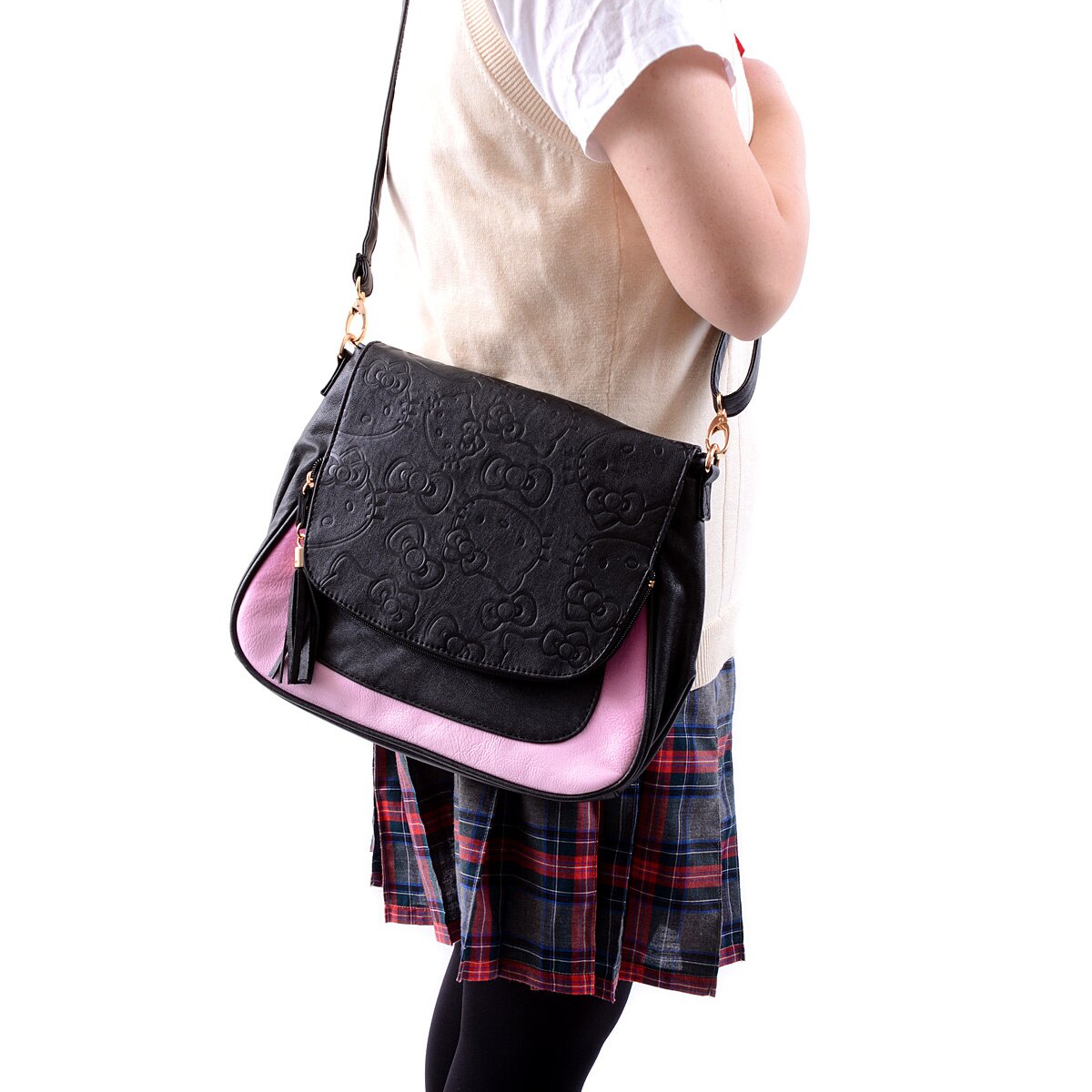 Hello Kitty - Pink Quilted 9” Faux Leather Crossbody Bag by Danielle Nicole  | Popcultcha