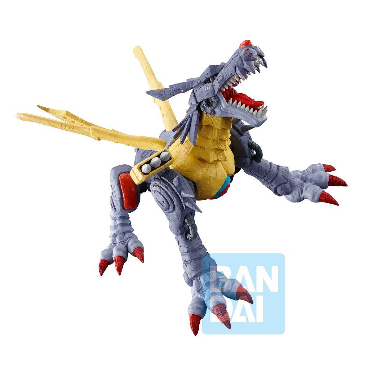 Bandai Digimon Metalgarurumon – Statuetta Ultimate Evolution Ichibansho, 10 Cm – Collezione Ufficiale