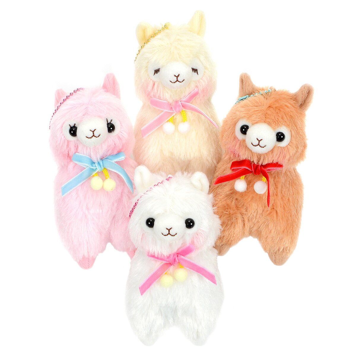 Alpacasso Pompom Velvet Ribbon Alpaca Plush Collection (Ball Chain ...