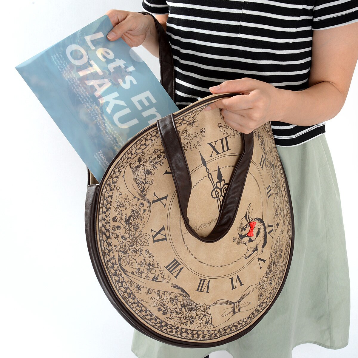● monde monde ● Clock nylon tote bag ★25SS monde monde time tote bag_3colors (monde monde/ハンドバッグ