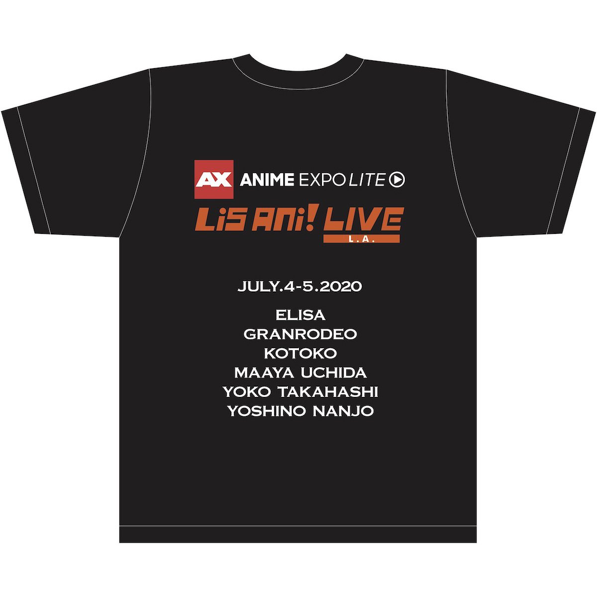 Anime EXPO Lite x Lis Ani! LIVE T-Shirt C Black - Tokyo Otaku Mode 