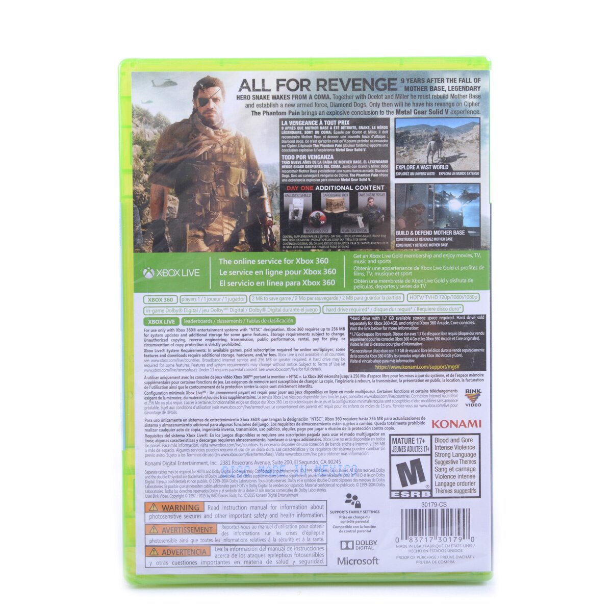 Metal gear solid xbox hot sale 360