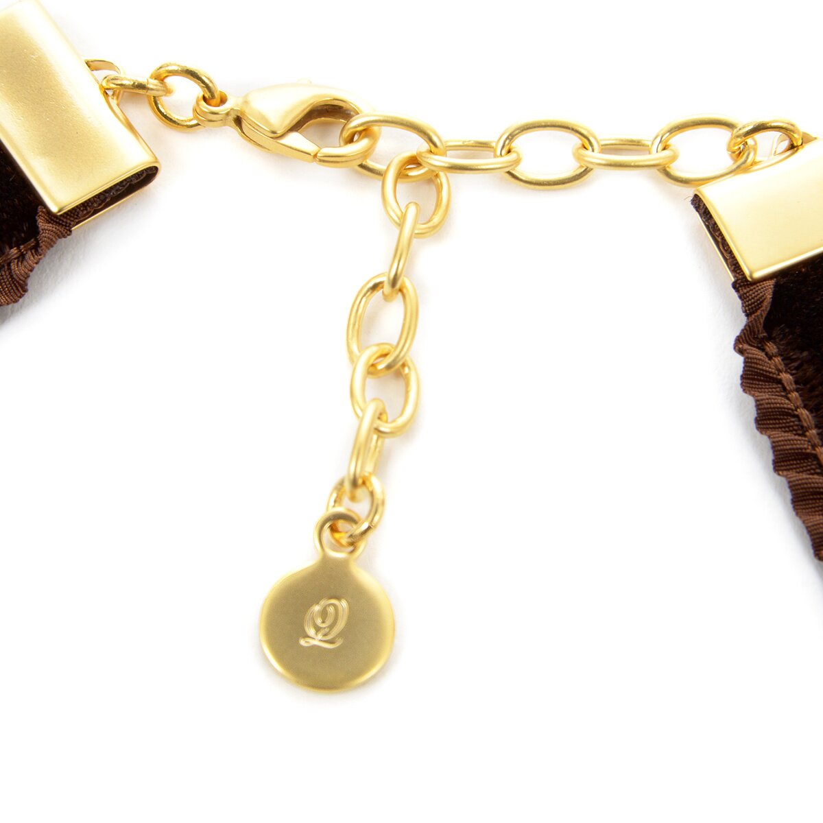 Q-pot. Velvet Ribbon Choker w/ Amour Rouge Chocolate Charm