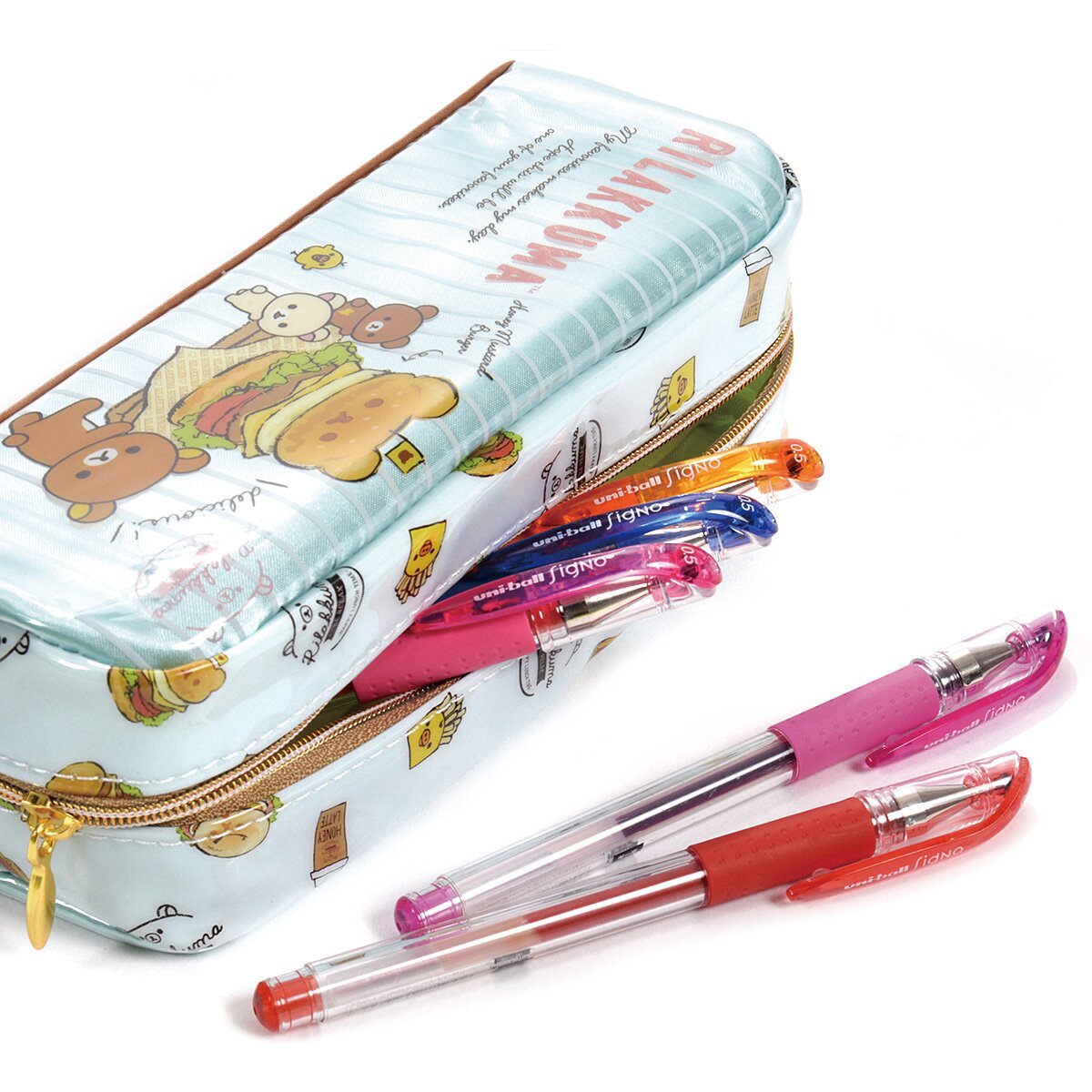 Cute Rilakkuma Plush Pencil Case Anime Kawaii School Pencil Pouch