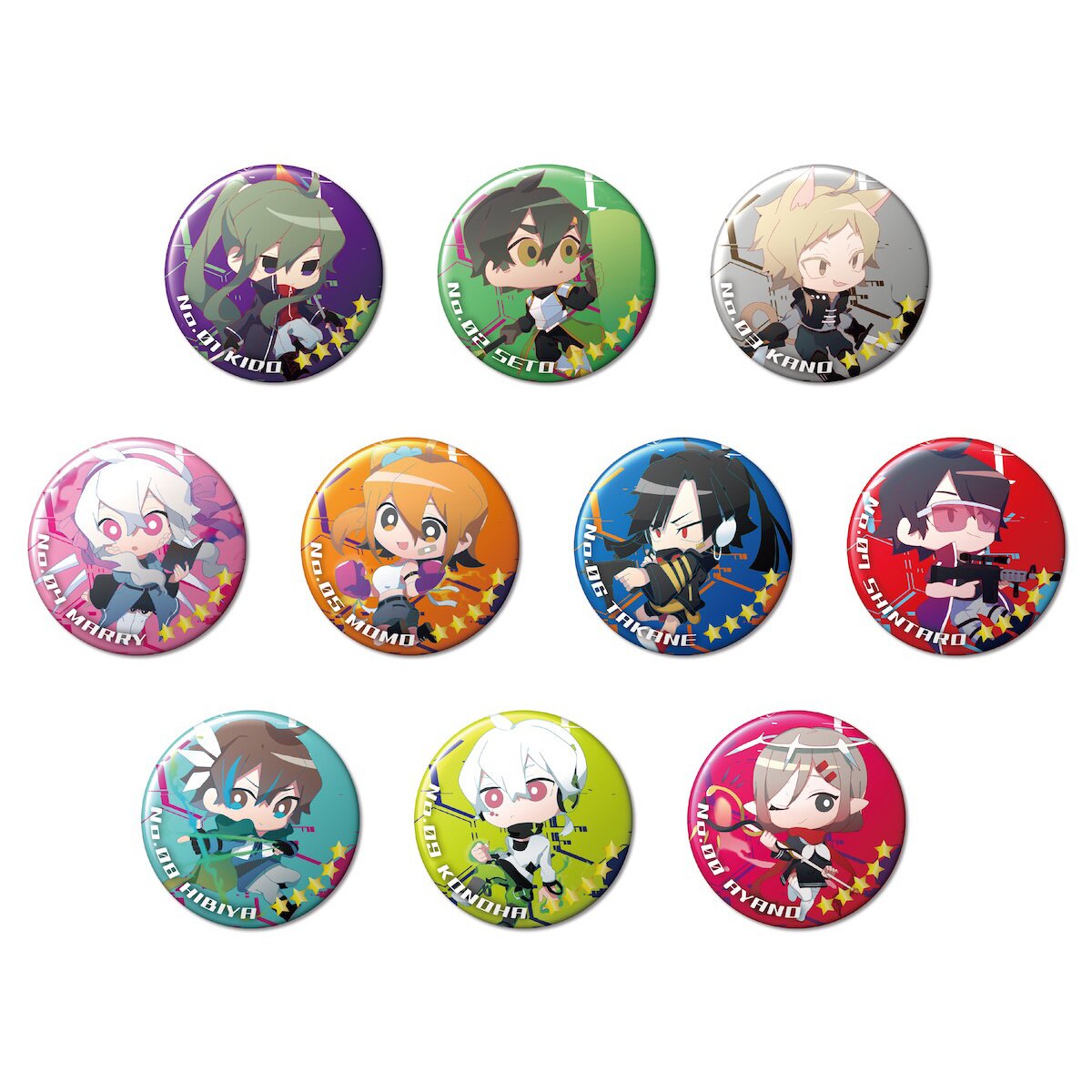 Kagerou Project Game Avatar Ver. Trading Kirakira Badge Collection