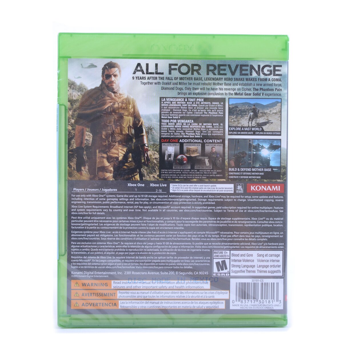 2015 Xbox 360 Metal Gear Solid V: The Phantom Pain Video Game Complete!