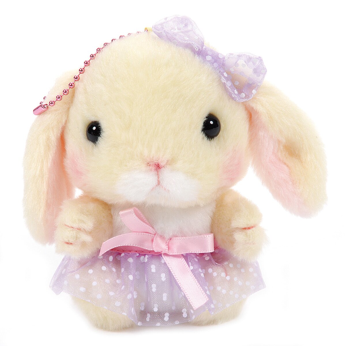 Pote Usa Loppy Tulle Rabbit Plush Collection (ball Chain) - Tokyo Otaku 