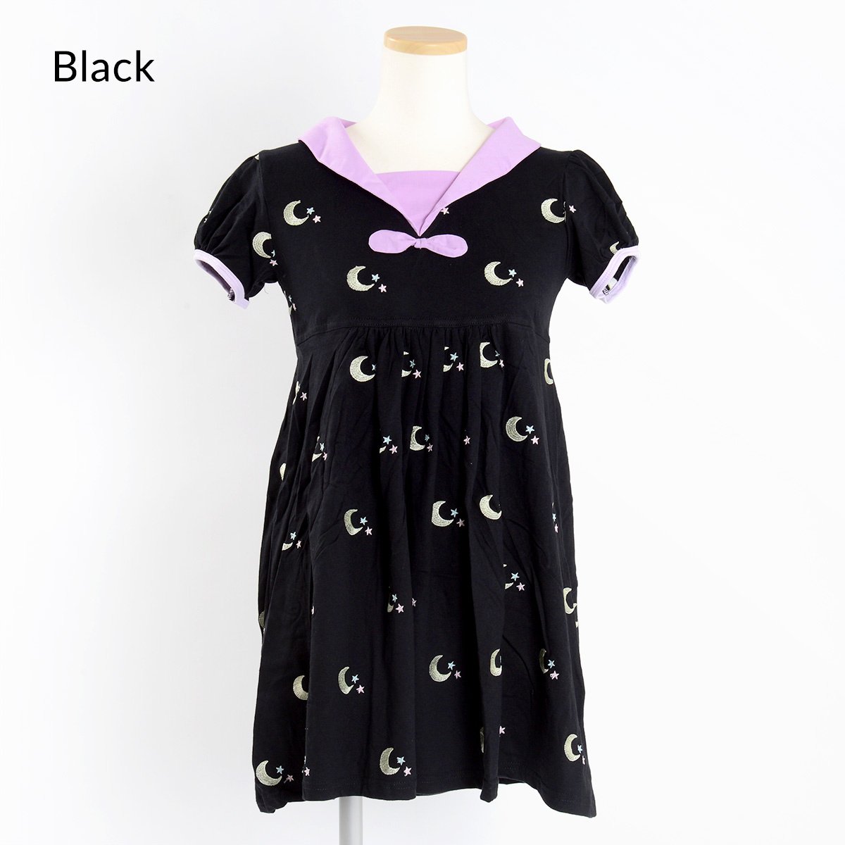 milklim Good night dress 半袖ミニワンピース　ブラック milklim Goodnight Dress - Tokyo Otaku Mode (TOM)