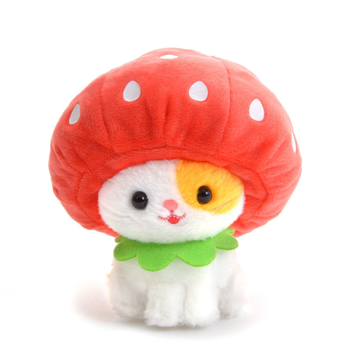 strawberry hat cat plush