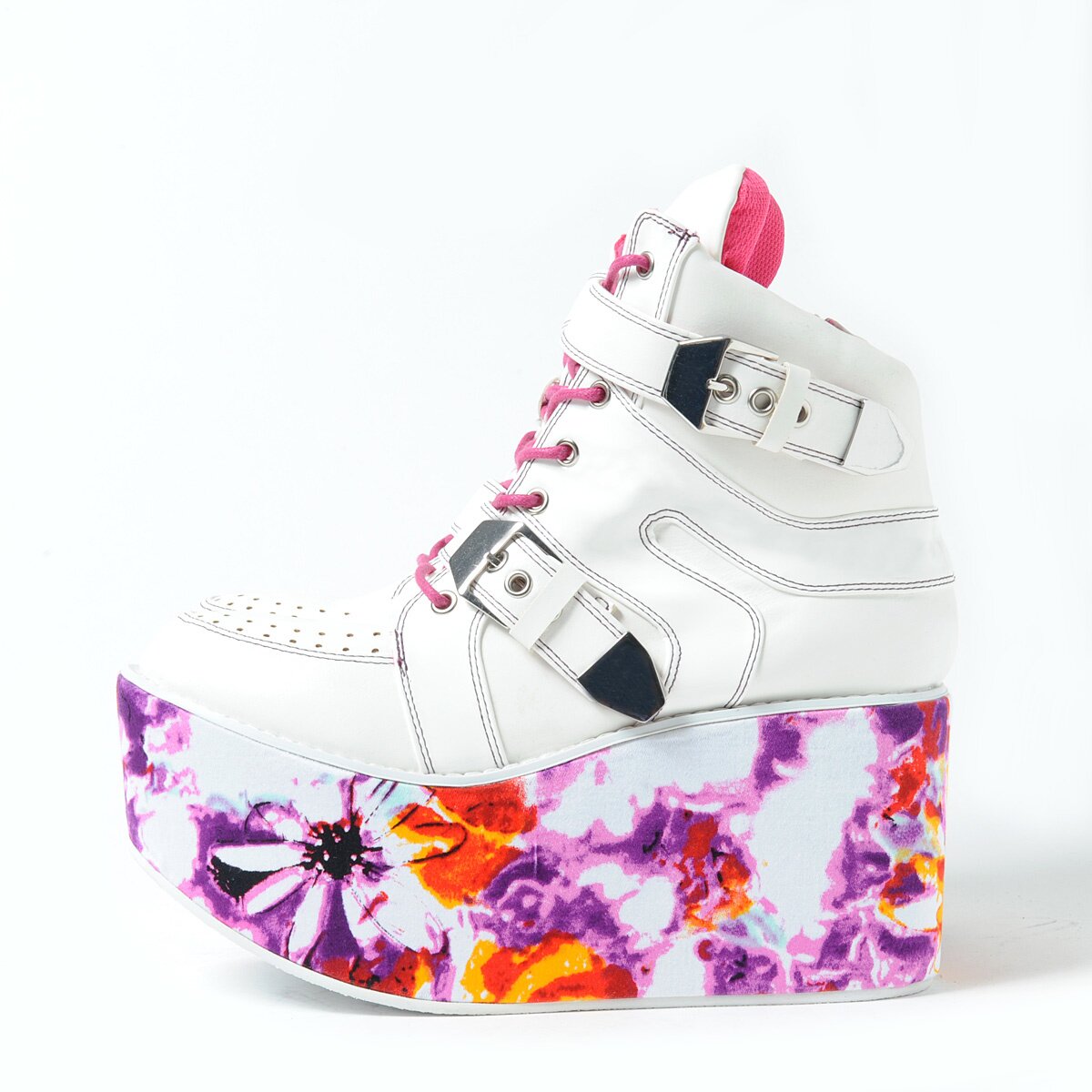 YOSUKE 2015SS Platform Double Belt High Cut Sneakers: YOSUKE