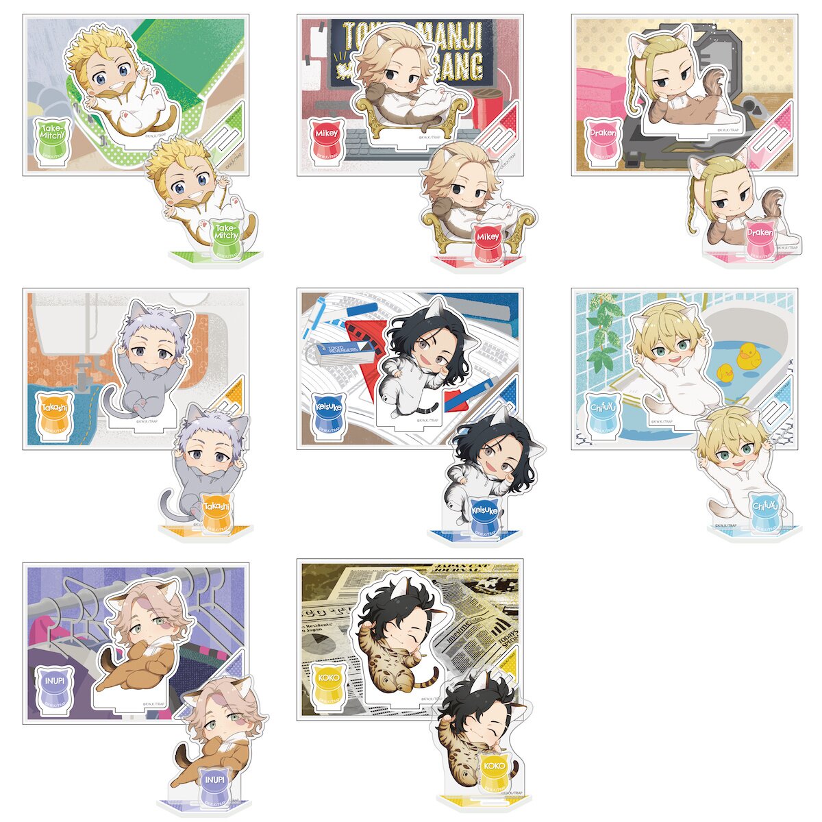 AmiAmi [Character & Hobby Shop]  TV Anime Tokyo Revengers Trading  Ani-Art Acrylic Nameplate 8Pack BOX(Released)