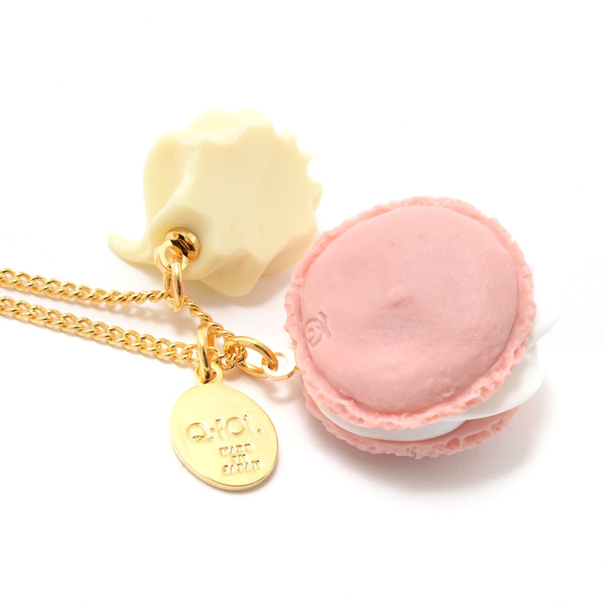 アクセサリー macaron Q-pot. Parlor Strawberry Macaron Necklace: Q-Pot. - Tokyo