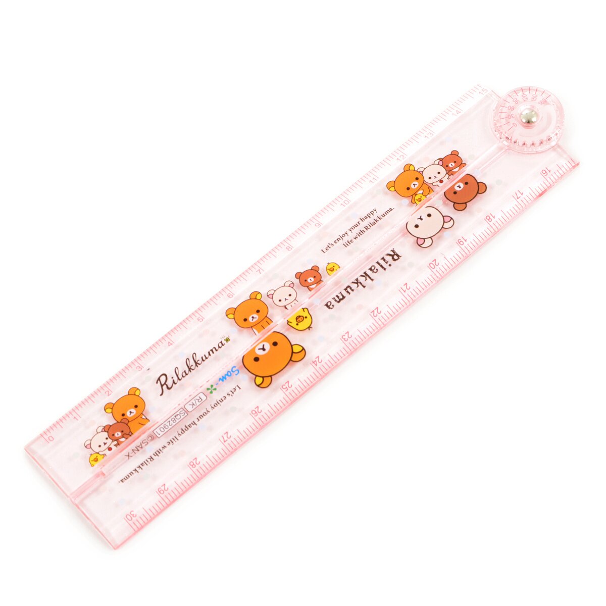 Smily Fold Up Ruler Pink