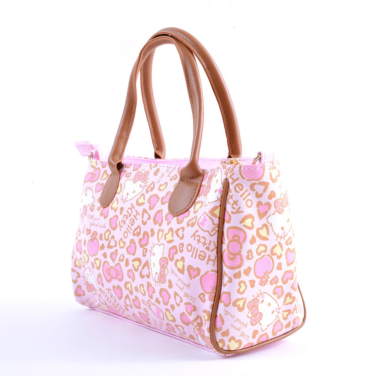 Hello kitty monogram Louis Vuitton pink handbag leather shoulder baguette  bag handmade diy pussibagz