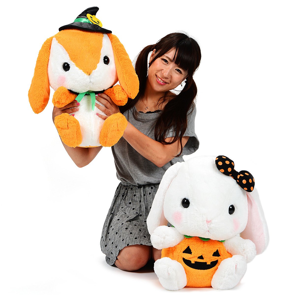 Japan Pote Usa Loppy Halloween Rabbit Bunny Standard Plush Doll Cute Pumpkin 