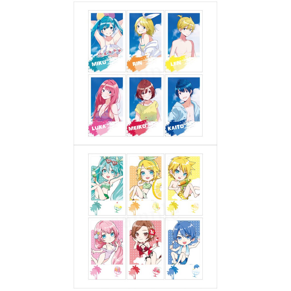 Hatsune Miku Summer Party Polaroid-Style Card Set - Tokyo Otaku