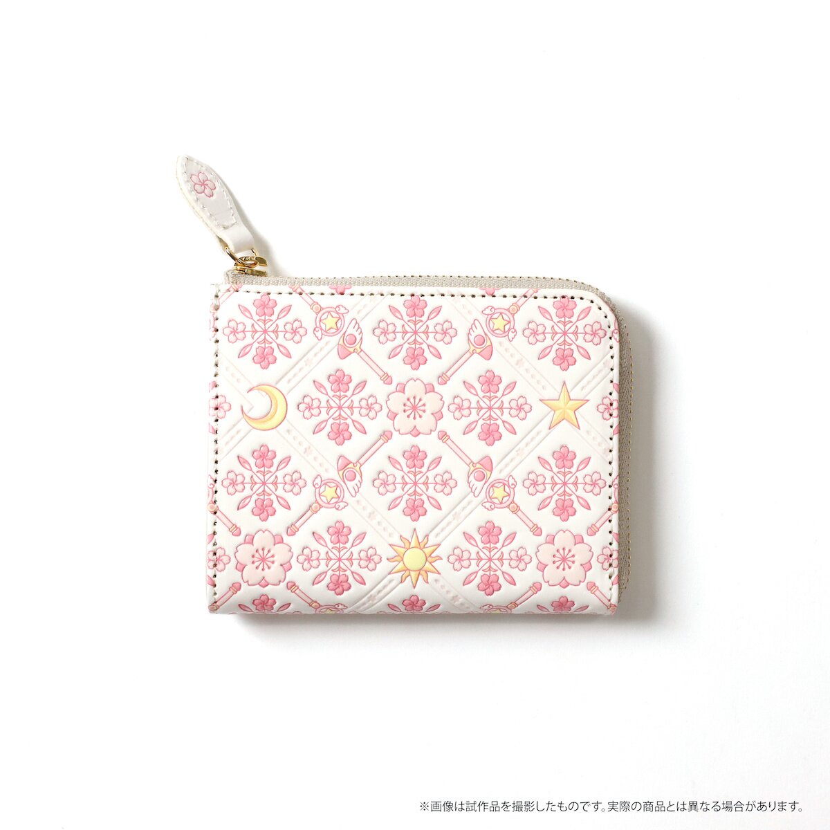 Asakusa Bunko L-Shaped Long Wallet - Double Cherry Blossom Pink