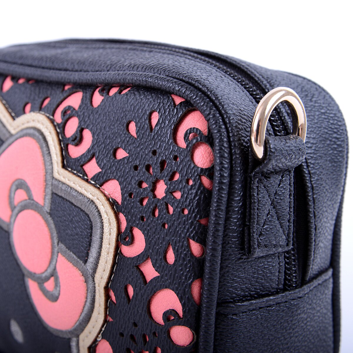 Hello Kitty w/ Bows Black & Pink Laser-Cut Crossbody Bag: Sanrio - Tokyo  Otaku Mode (TOM)