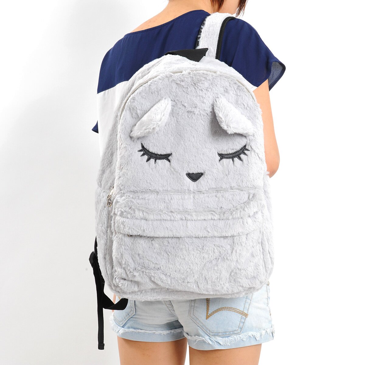 Osumashi Pooh chan Furry Backpack