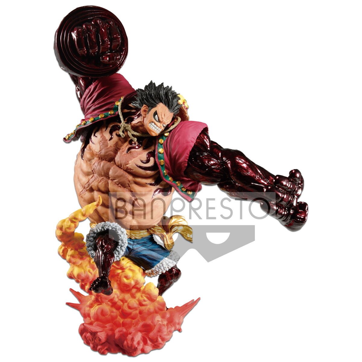 Figurine One Piece - Monkey D Luffy Gear 4 Kong Gun Crimson Color V