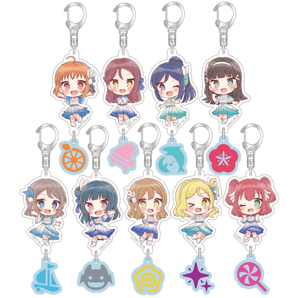 Love Live! Series Presents COUNTDOWN LoveLive! 2021→2022 〜LIVE with a  smile!〜 Acrylic Rubber Keychain Vol. 1