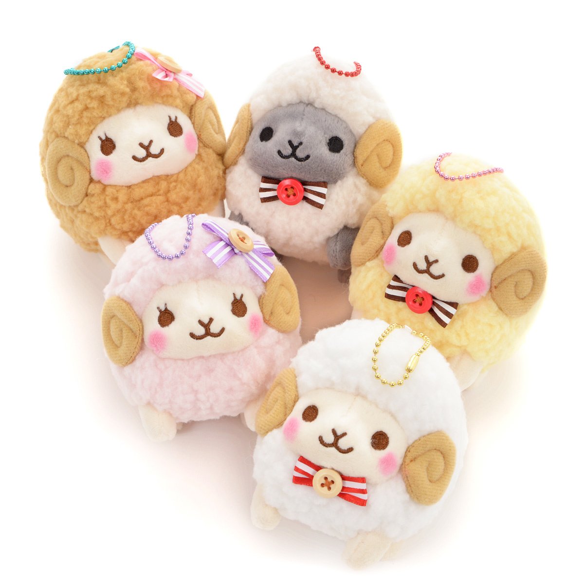 Fuwa-moko Natural Wooly Sheep Ball Chain Plush Collection - Tokyo