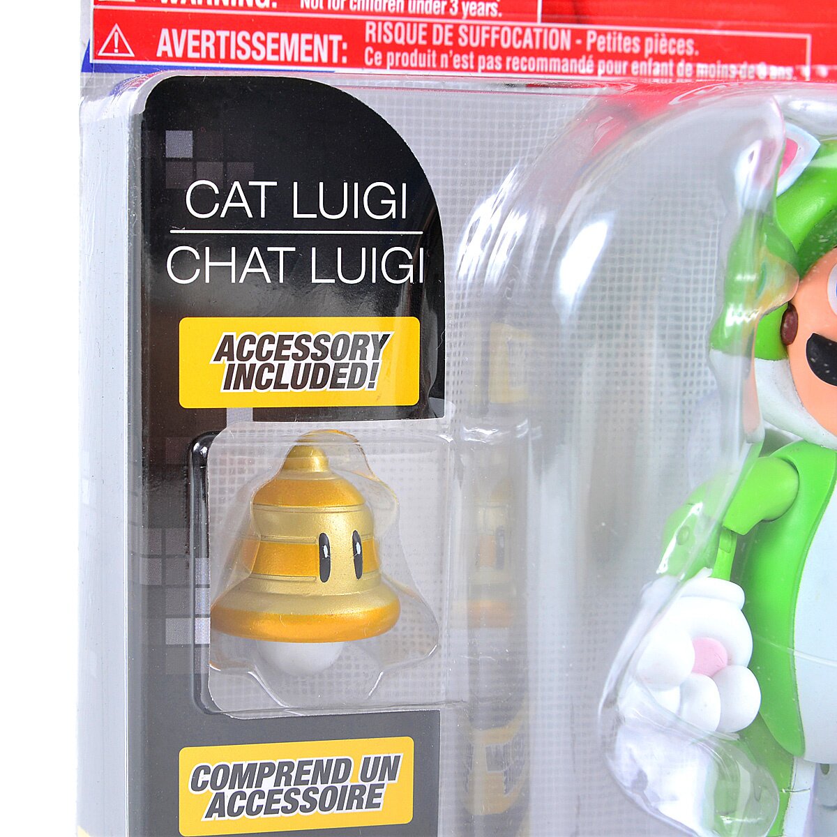 Jakks Super Mario 4 Inch World of Nintendo Series Cat Luigi