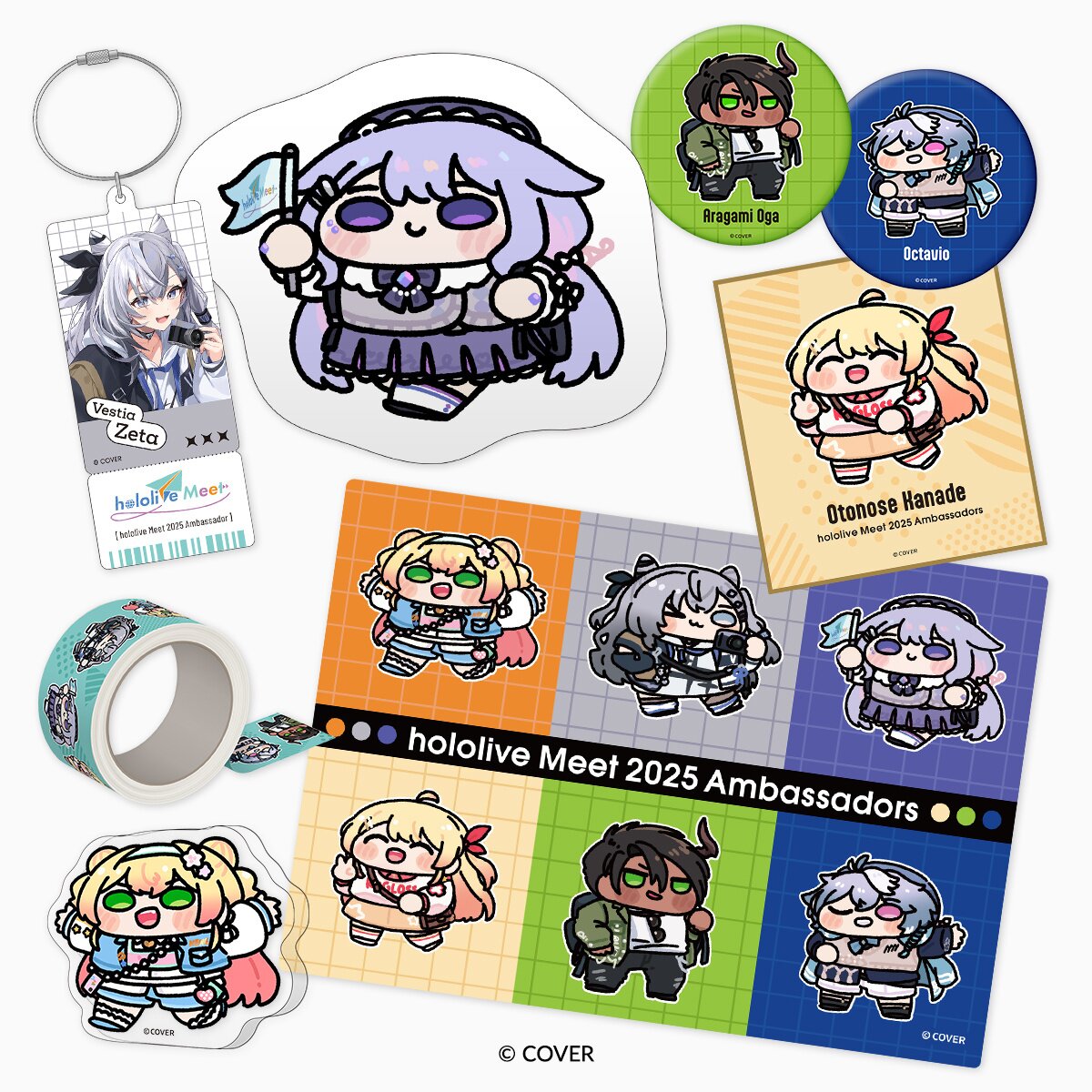 hololive Meet 2025 Chibi Illustration Tradable Mini Art Boards