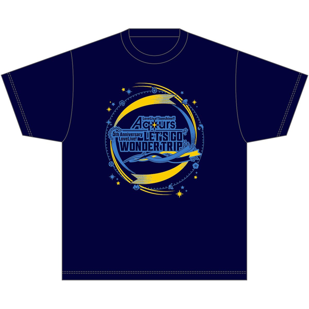 Love Live! Sunshine!! Aqours 5th Anniversary LoveLive! ~LET'S GO WONDER  TRIP~ T-Shirt