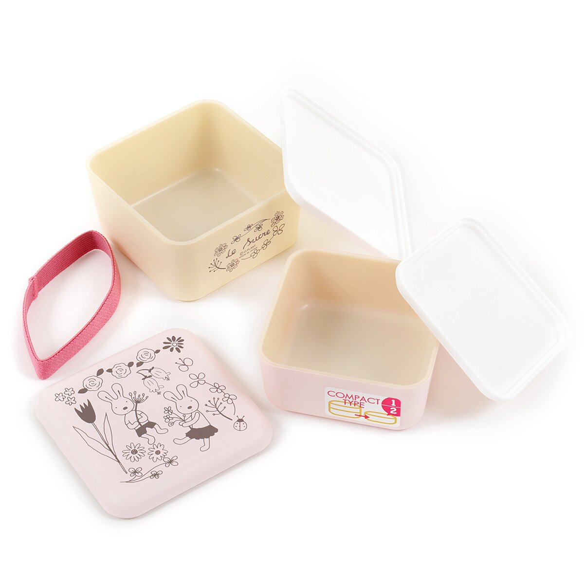 Bento Lunch Box Square Pink