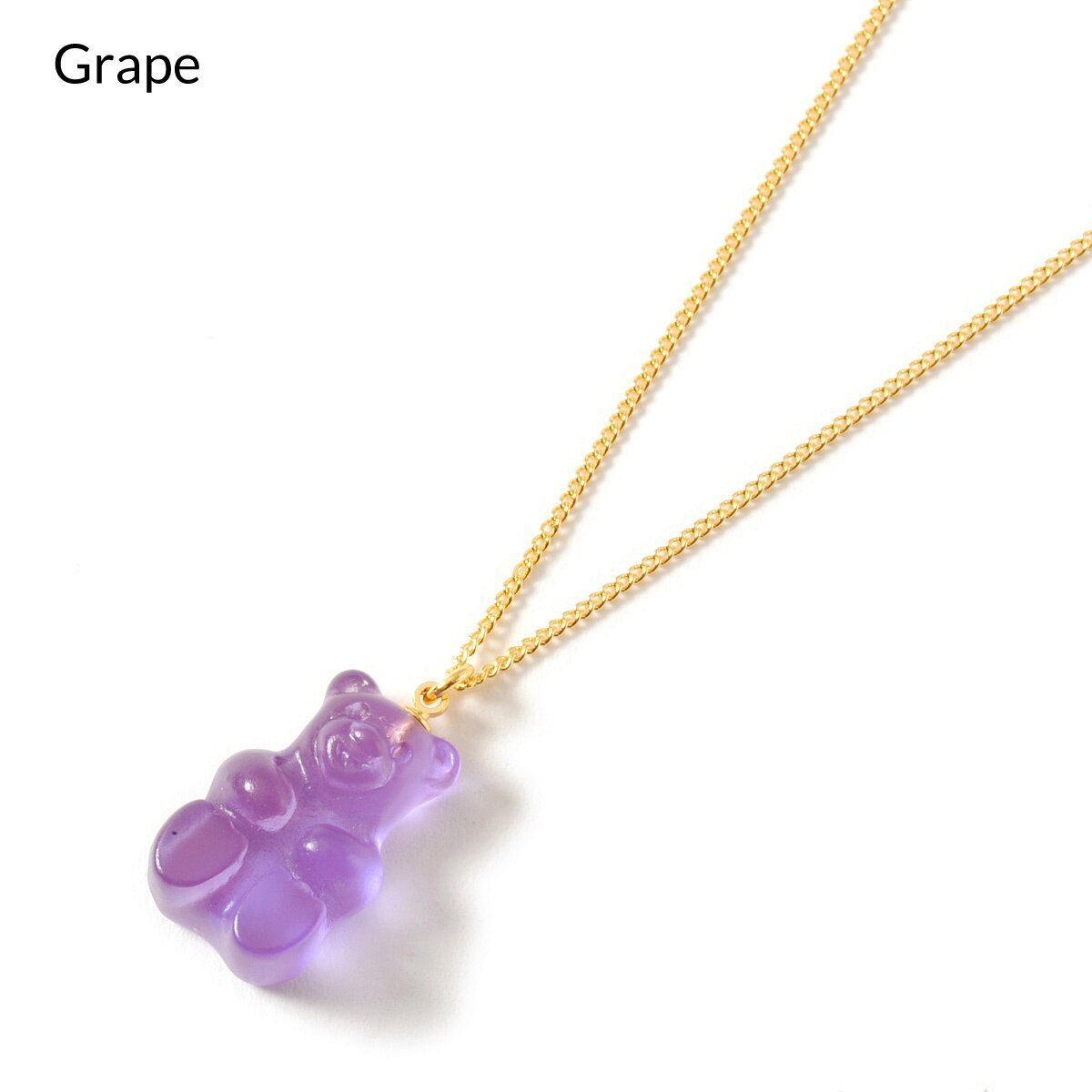 Harajuku Kawaii Fashion Clear Chain Gummy Bear Necklace 7