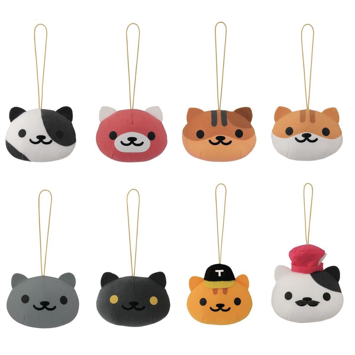 Neko Atsume Face Mini Strap Plush Collection Vol. 2: Banpresto