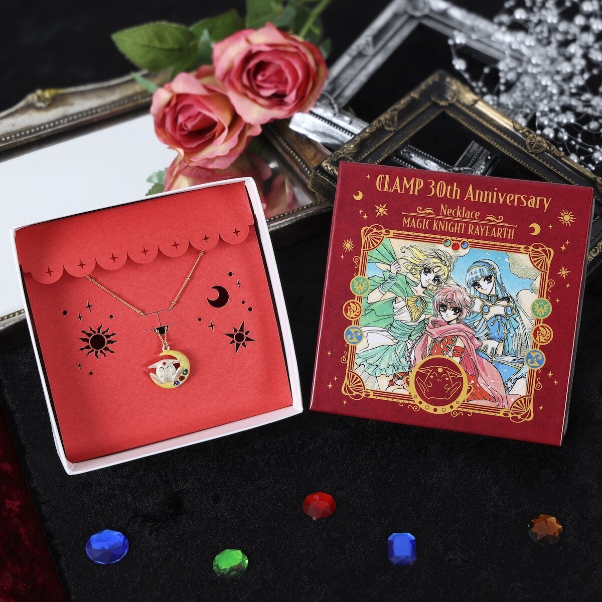 90sエモレコードセット Casket Lottery CLAMP 30th Anniversary Magic Knight Rayearth Necklace: CLAMP