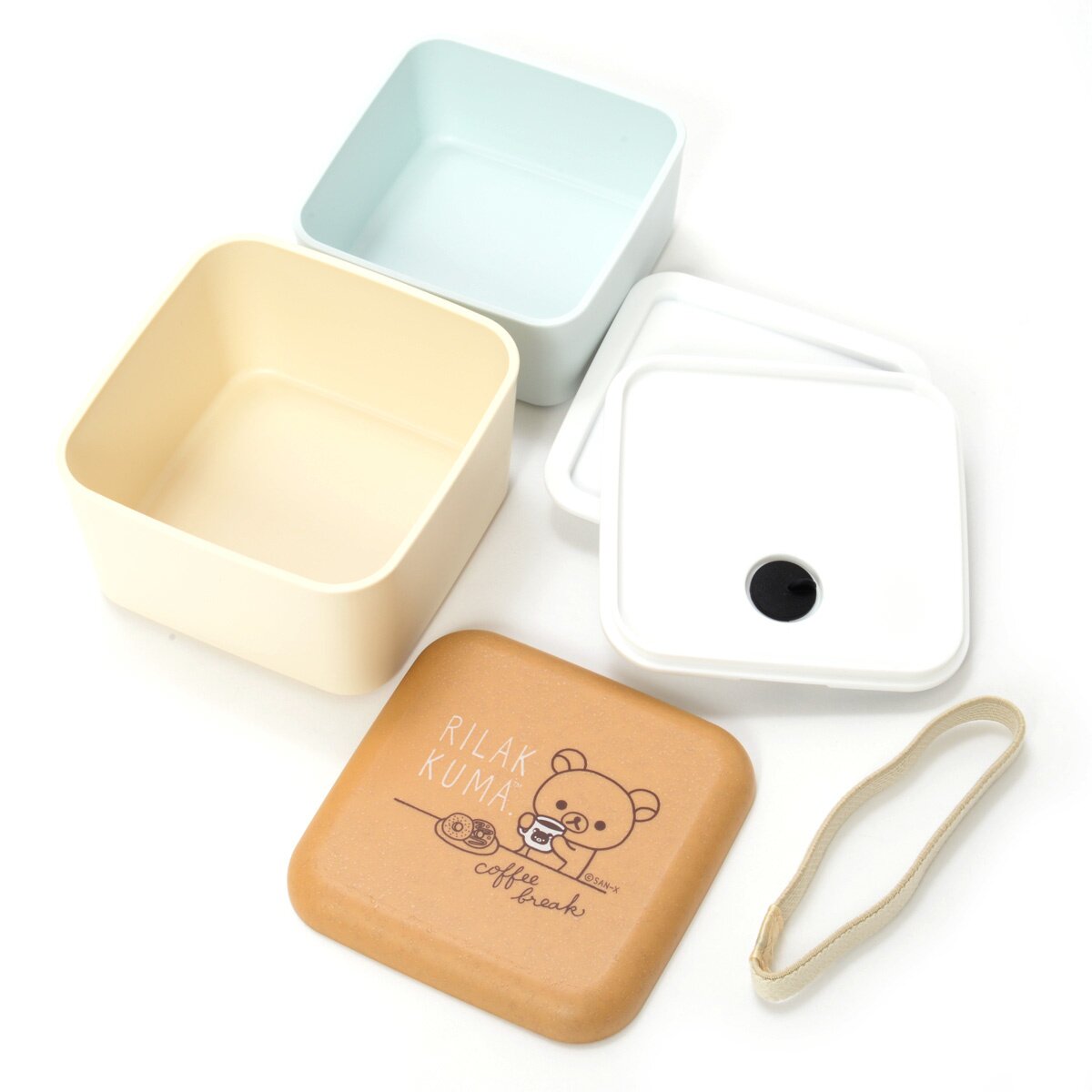 Rilakkuma Square 2-Tier Lunch Box